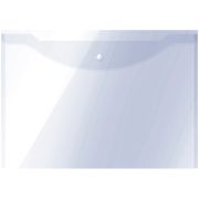 Папка-конверт на кнопке OfficeSpace А3, 150мкм, пластик, прозрачная