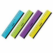 Линейка пластик 15 см ЮНЛАНДИЯ «НЕОНЧИКИ», ассорти, с волнистым краем, 210732