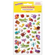 Наклейки зефирные «Букашки», многоразовые, 10х15 см, ЮНЛАНДИЯ, 661828