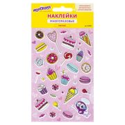 Наклейки зефирные «Сладости», многоразовые, 10х15 см, ЮНЛАНДИЯ, 661800