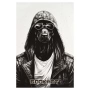 Блокнот, А5, 40 л, арт. 69257 ДОБЕРМАН / Блок - белый офсет 60 г/м², клетка, мягкий переплёт (2 скобы),