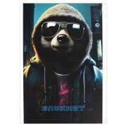 Блокнот, А6, 40 л, арт. 68135 КРУТОЙ ЛЕНИВЕЦ / Блок - белый офсет 60 г/м², клетка, мягкий переплёт (2 скобы),