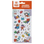 Наклейки объемные Мульти-Пульти «Супергерои», 22*10см, пакет европодвес