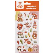 Наклейки объемные Мульти-Пульти «Лесные зверята», 22*10см, пакет европодвес