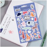 Наклейки бумажные MESHU «Spring in jungle», 12*21см, 44 наклейки, европодвес