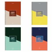 Тетрадь А4, 120 л., BRAUBERG, гребень, клетка, обложка твердая, «Office», 404073