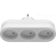 Блок-разветвитель DEFENDER TA-04 на 3 гнезда, без заземления, плоский, 220 - 230 В / 50-60 Гц, 10А,