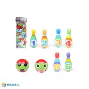 Игра напольная: Набор для боулинга «Цифры»; кегли 6 шт., мячи 2 шт., уп. пакет с хедером