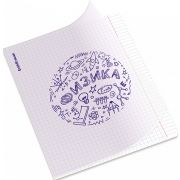 Тетрадь общая ученическая с пластиковой обложкой на скобе ErichKrause Chaos, Физика, 48 листов, клетка