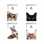 Блокнот на спирали ErichKrause Котики, А6, 80 листов, клетка_MIX-PACK