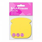 Блок самоклеящийся бумажный ErichKrause Phone Neon, 50 листов, желтый