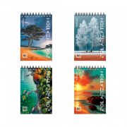 Блокнот на спирали ErichKrause Polarization, ассорти А6, 80 листов, клетка_MIX-PACK