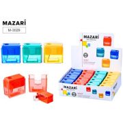 Точилка пластиковая VENT, 1 отверстие для заточки, 4 цвета, с контейнером для стружки, картонная коробка