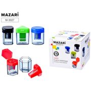 Точилка пластиковая VARY, 1 отверстие для заточки, 4 дизайна, с контейнером для стружки, картонная коробка