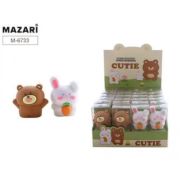 Точилка пластиковая CUTIE, 1 отверстие для заточки, ассорти 2 дизайна, ПВХ-упаковка