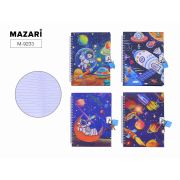 Блокнот 13х18 см, КОСМОС, 48 листов, с замочком, линованный внутренний блок, плотность бумаги 80 г/м2, 4 дизайна в ассортименте, ОПП-упаковка