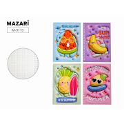 Блокнот FRUITS 14.5х21 см, 58 листов, внутренний блок в клетку, картонная обложка, плотность бумаги 70 г/м2, 4 дизайна в ассортименте, ОПП-упаковка