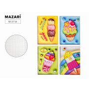 Блокнот ICE CREAM 14.5х21 см, 58 листов, внутренний блок в клетку, картонная обложка, плотность бумаги 70 г/м2, 4 дизайна в ассортименте, ОПП-упаковка