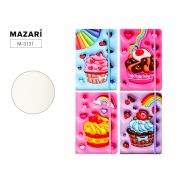 Блокнот ДЕСЕРТЫ ОБЪЕМНЫЕ 9х14 см, 80 листов, внутренний блок в клетку, плотность бумаги 70 г/м2, обложка 7БЦ с эффектом 3D, 4 дизайна в ассортименте, ОПП-упаковка