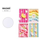 Блокнот на евроспирали ЗАЙКИ 3D 9х13 см, 70 листов, линованный внутренний блок, плотность бумаги 70 г/м2, картонная обложка с эффектом 3D, 4 дизайна в ассортименте, ОПП-упаковка