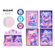 Блокнот НЕО МИШКА 17.8 х 13 см, 80 л., линованный внутренний блок, мягкая объемная обложка, плотность бумаги 80г/м2, 4 дизайна в ассортименте, ОПП- упаковка