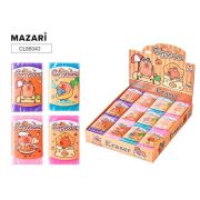 Ластик КАПИБАРА, ПВХ, 4.4*2.8*1см, прямоугольный, ассорти 4 дизайна, ОПП- упаковка / картонный дисплей