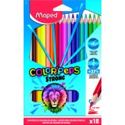 862718 COLOR'PEPS STRONG Цветные карандаши повышенной прочности, пластиковые, 18 цветов, в картонной коробке с подвесом (10228020/270125/5013406/10    , КИТАЙ)