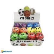 Мяч мягкий 7,6 см, в ассорт., пакет