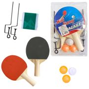 Набор для игры в настольный теннис « KWELT » 2 ракетки, 15*25см, толщина 6мм, 3 шарика, сетка, блистер