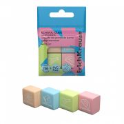 Набор из 4 ластиков ErichKrause School cube (в пакете)
