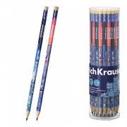 Чернографитный карандаш пластиковый ErichKrause Windows, трехгранный, с ластиком, НВ (в тубусе по 42 шт.)