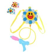 Набор бластер водяной-рюкзак Цветочек: ёмкость 22х27х5,5см,пистолет-насос 25х12х5 см.,трубка д-81 см. ассорт.