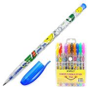 Набор гелевых ручек 10цв, «KWELT» глиттер, прозр.корпус,европод.6418