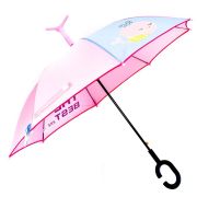 Зонт 55 см с подставкой и чехлом, 6 видов микс