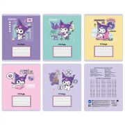 76979 Тетрадь Kuromi, формат А5, на скрепке, 18 листов, клетка с полями, внутренний блок офсет 60-65 г, 92% белизна, обложка мелованный картон + ВД-лак, 5 дизайнов в спайке