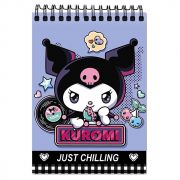 77255 Блокнот «Куроми», формат А6, 11х15, 56 листов в клетку на скрепке, обложка с гелевым наполнением, глиттер внутри, морозостойкий