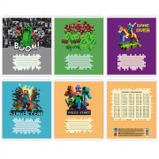 75270 Тетрадь My Game, формат А5, на скрепке, 24 листа, клетка с полями, внутренний блок офсет 60-65 г, 92% белизна, обложка мелованный картон + ВД-лак, 5 дизайнов в спайке