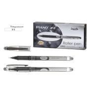 Роллер « Piano » X-5 0,5мм черный, цвет корпуса- серо-прозрачный, 10013160/181223/3532403
