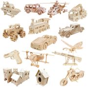 Сборная модель из дерева, АССОРТИ, 15 видов, РК
