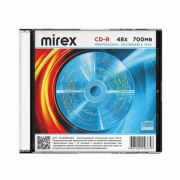 Диск CD-R MIREX, 700 Мб, 48x, Slim Case, 1 штука, UL120051A8S