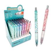 Карандаш механанический  DK-110 0,7мм, 2B, круглый пластиковый корпус с клипом, с ластиком, ассорти, в к/к BK-2303 (48/1728)