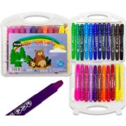 Мелки гелевые 24 цв. DK-504 «Акварельные» с кистью, выкручивающиеся, 13см, ультрамягкие, в пластиковом пенале M1702 (1/12/48)