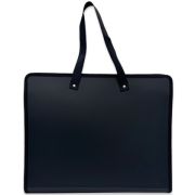 Папка для творчества А3 с ткан. ручками DI-297,DI-297 черная/белая 42х33см, 5см корешок, пластик