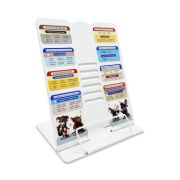 Подставка для книг DJ-7771 «Мышки» металлическая, 26х21см, белая, с правилом правописания, в ПВХ пакете (1/12/48)