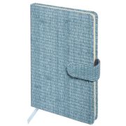 Еженедельник датированный 2026 А5 145х215 мм, BRAUBERG «Augustus», под кожу, голубой, 117165