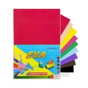 Цветной ФОАМ (пористая резина) 10 цв. 10л. А4  DJ-24 толщина 2мм, двусторонний, в ПВХ пакете CH-1 (2/120)