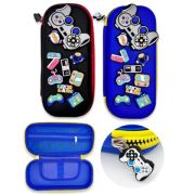 Пенал 1   отд. DK-59 «Good game» 23*10*8см, прямоугольный, силиконовый, с 1 створкой, на молнии, с декаративными  значками, ассорти, в к/к (1/120)