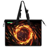 Папка для рисунков и чертежей с регулируемыми ручками BRAUBERG KIDS А3,1 отделение, карман внутри, «Fire split», 273416