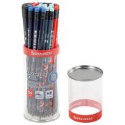 Карандаш чернографитный с принтом BRAUBERG «ONI», 1 шт., HB, с ластиком, корпус ассорти, 182023