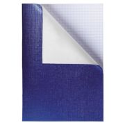 Тетрадь бумвинил А4 96 л., скоба, офсет №1, клетка, «СИНЯЯ Metallic», HATBER, 061768, 96Т4бвВ3
